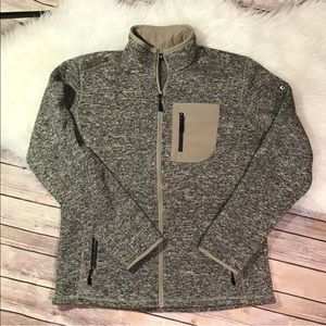 Swiss Tech Mens Full Zip Marled Fleece 